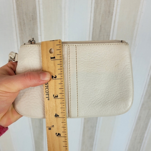 Coach Pebbled Leather Wristlet Wallet Cream Ivory‎ - Picture 8 of 8